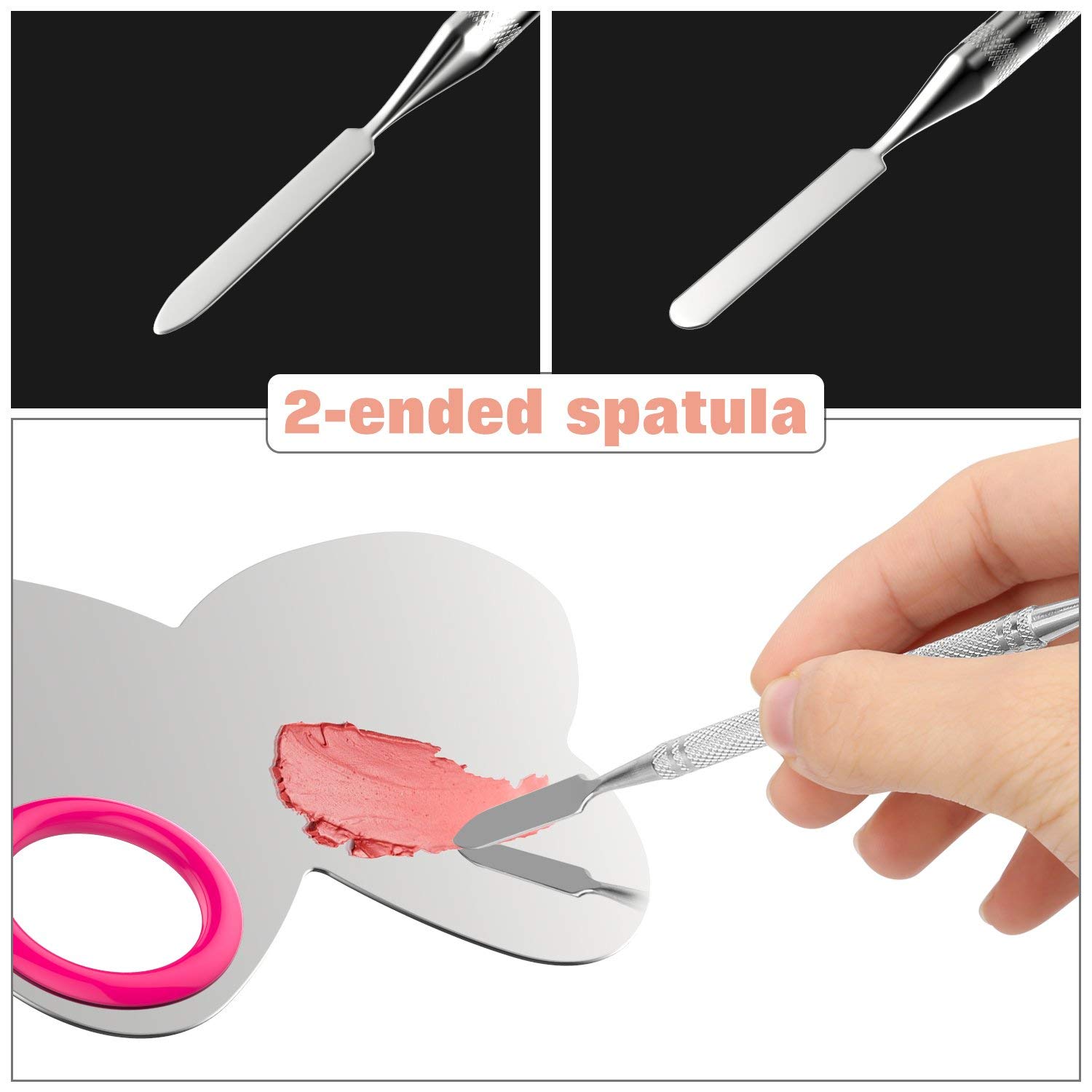 NESA® Pro Salon Stainless Steel Cosmetic Makeup Palette Spatula Mixing Tool (Butterfly) 4