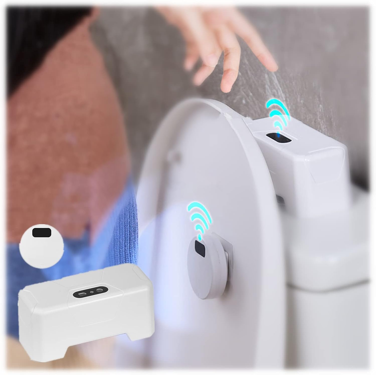 2023 Upgraded Touchless Toilet Flush Kit, Automatic Toilet Flusher