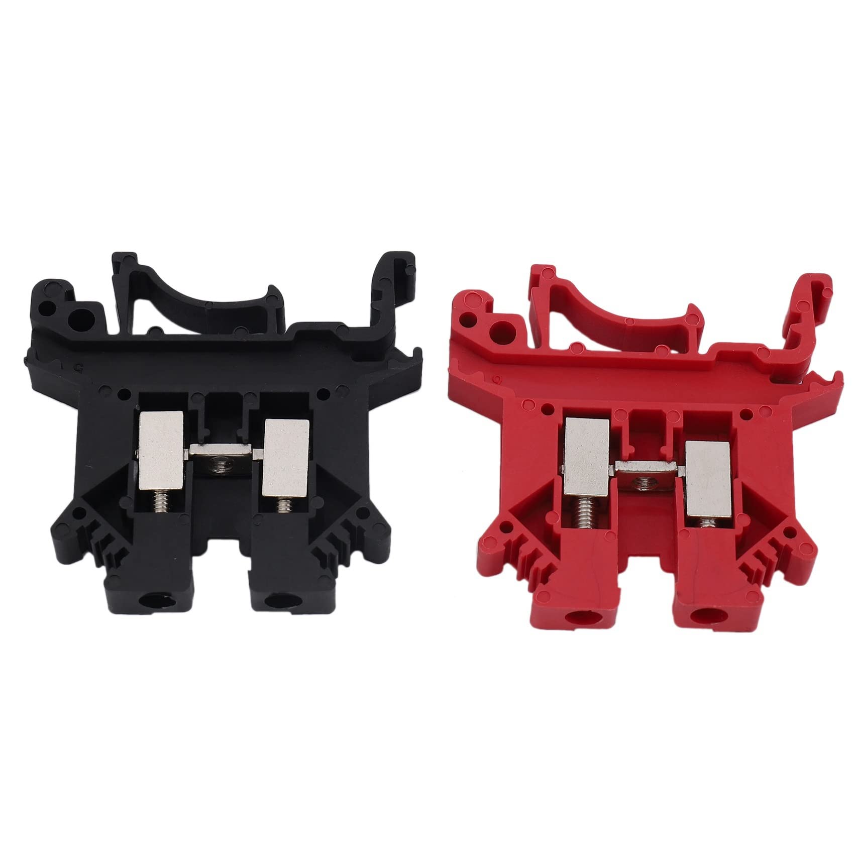 6Set Morsettiera Kit Morsetti DIN Rail + Blocchi di Terra + Rail Nel Alluminio + Staffe Terminali + Cover Terminali + Kit Ponticelli