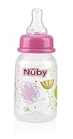 Vista 5 de Nuby Botella impresa antiderrames, 4 onzas, 1 paquete de 1 botella, los colores pueden variar