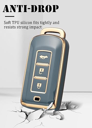 Miniatura 5 de ontto para Mitsubishi Key Fob Cover Elegante Llavero con Keychian, Beige