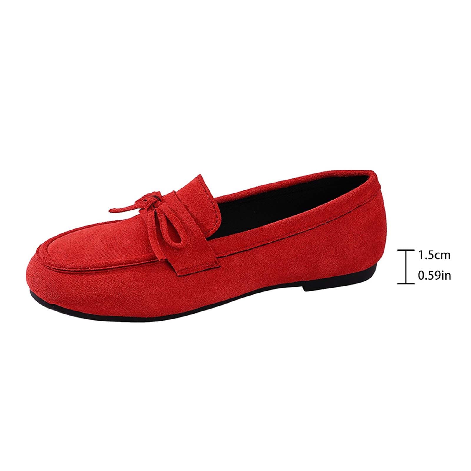 Zapatos casuales para mujer, sin cordones, zapatos planos con detalle de lazo, suaves, cómodos, ligeros