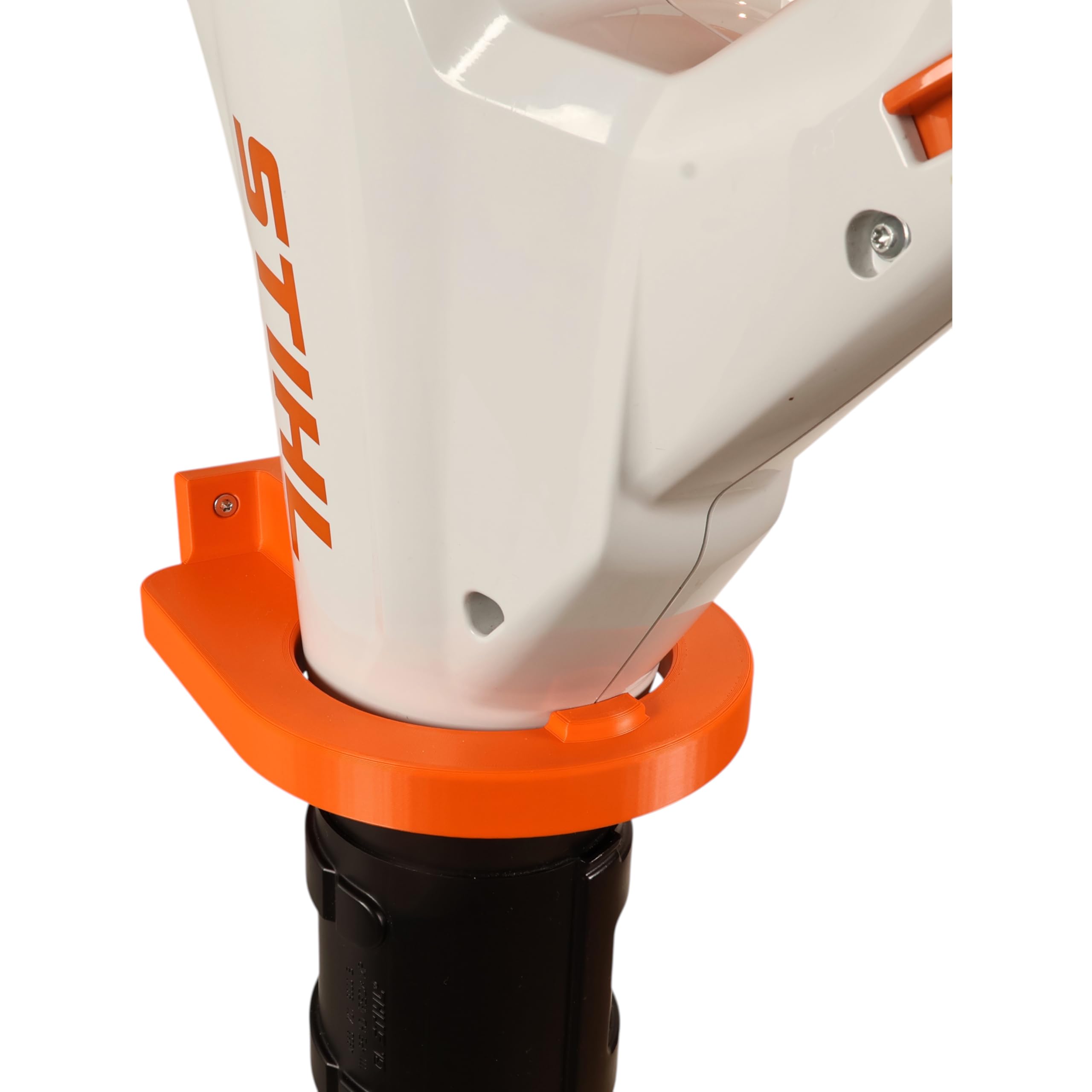 Halterung passend für STIHL BGA 86 Akku Laubbläser AP System Wandhalterung Gerätehalterung Zubehör Befestigung (Orange)