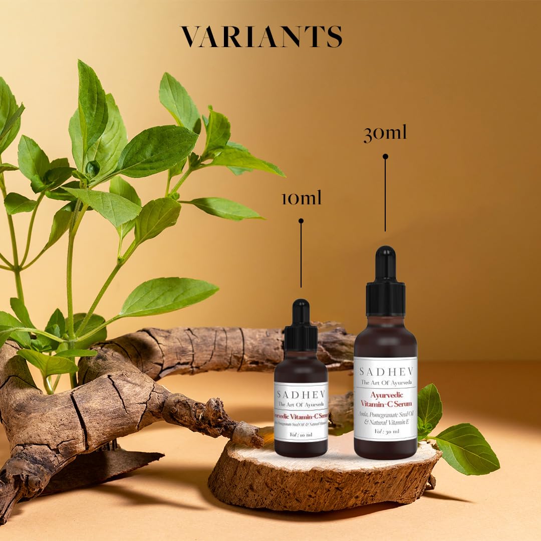 Sadhev Ayurvedic Vitamin C Face Serum | Brightening Serum For Glowing Skin | Reduces Blemishes & Dark Spots | For All Skin Types (30 ml) 3