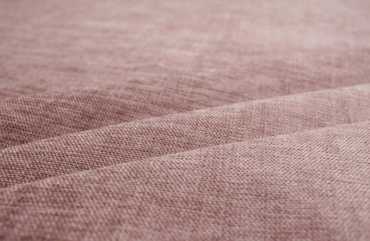 Encasa XO Chenille Textured Fabric Decorative Soft Rich Solid Cloth With Plain Colours For Sofa,Furnishing,Upholstery,Curtains,Cushions And Craft(Buff,39"X55"/100X140 Cm-1 Meter)