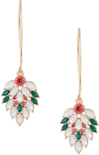 Zaveri Pearls Multicolor Dazzling Stones Embellished Contemporary Drop Earring For Women-ZPFK18046