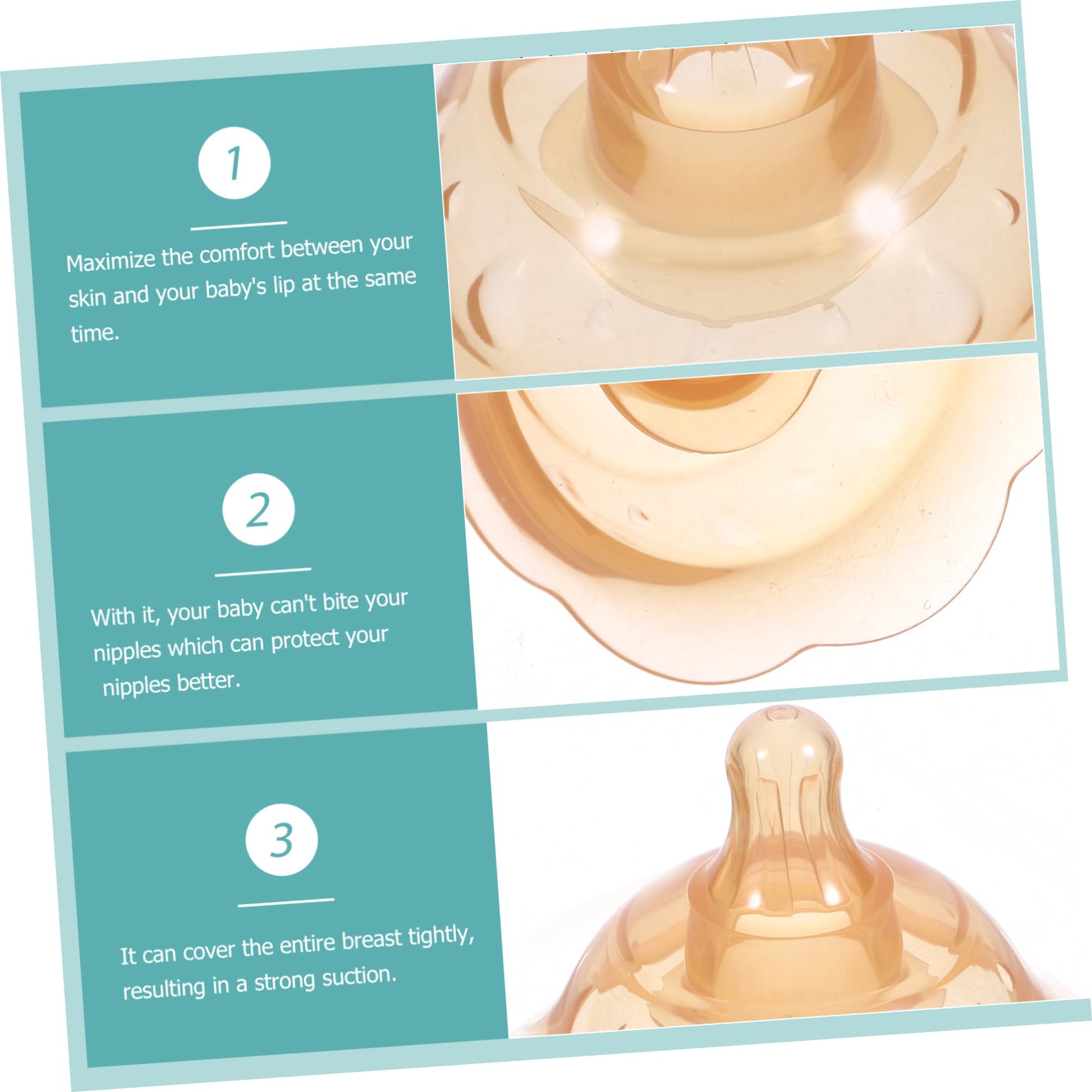 BESTonZON Breastfeeding Protector Silicone Extender Kit with Storage Box Nipple Shields for Nursing Skin Tone Design Comfortable and Supply for Moms