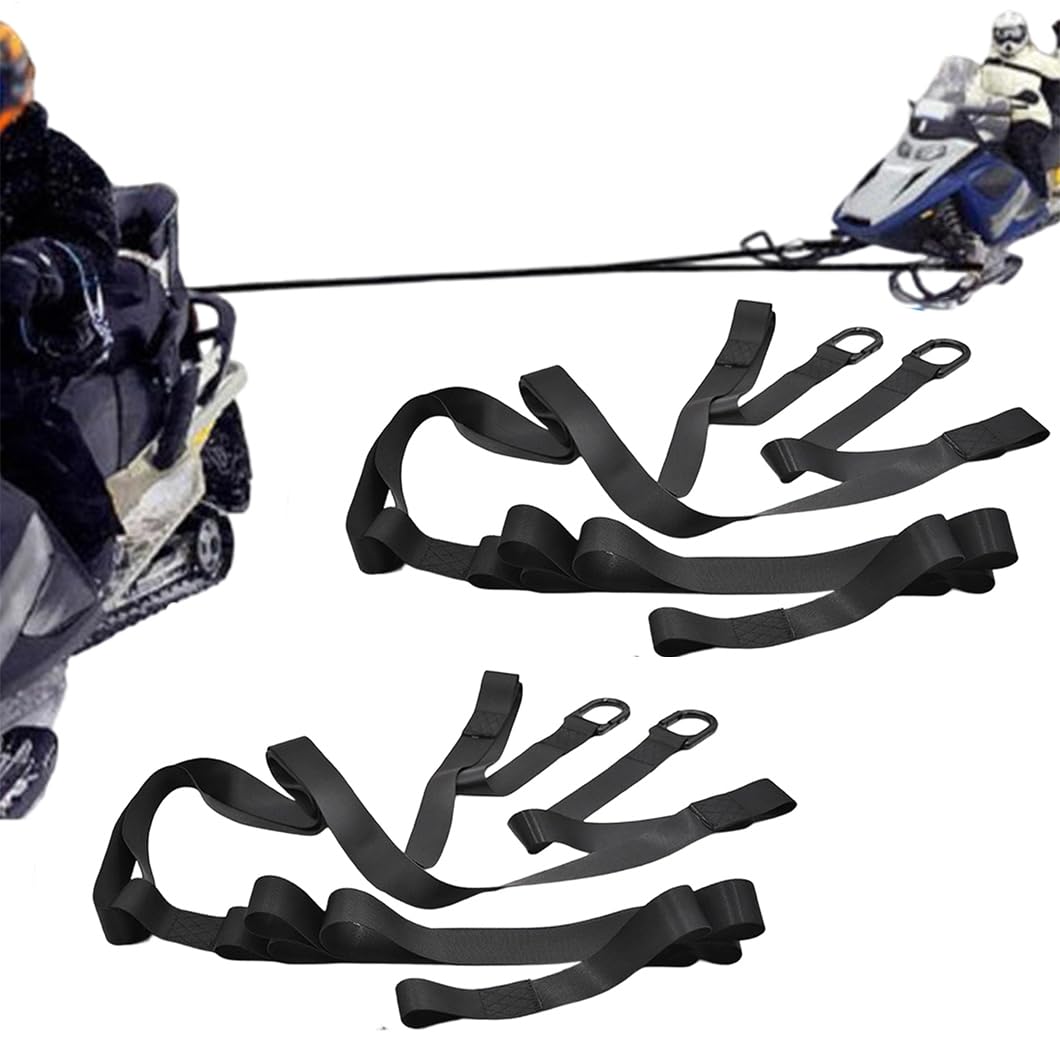 Corda Traino per Motoslitte per Attrezzatura Sciistica | Rinforzata Per Trasporto Slitte Per Motoslittisti, Guide Invernali, Team Di Salvataggio E Escursioni Gruppo