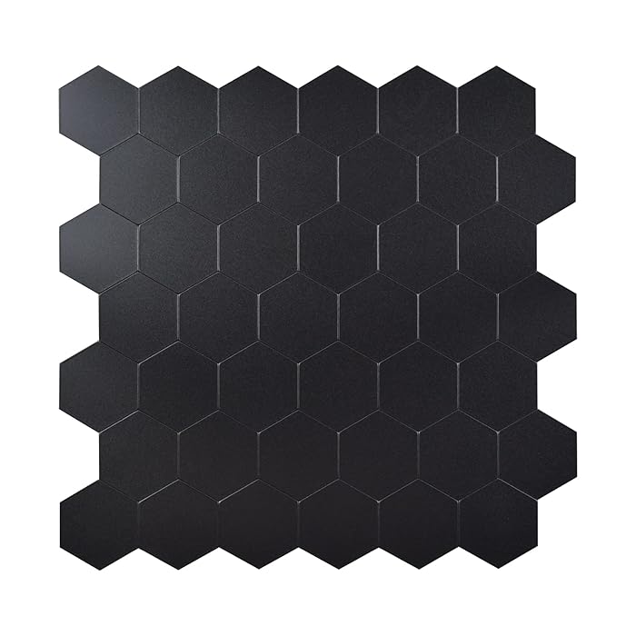 Buy Miscasa Peel and Stick Black Tile Backsplash, Hexagon Aluminum