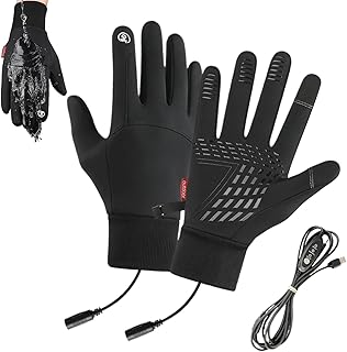 USB Heated Gloves,USB Heated Gloves With Screen Touch Fingers - 1 Pair Cold Weather Waterproof Mitts Sport Clo Allow Glove-friendly Screen Touchthing For Running Fishing Cycling Commuting Hiking