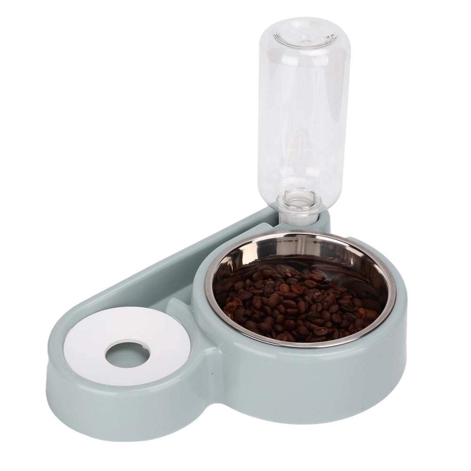 Wosune Pet Feeding Supplies Pet Feeder, Dog Drinking Bowl, Stainless Steel Dogs for Cats,(Nordic green clouds)