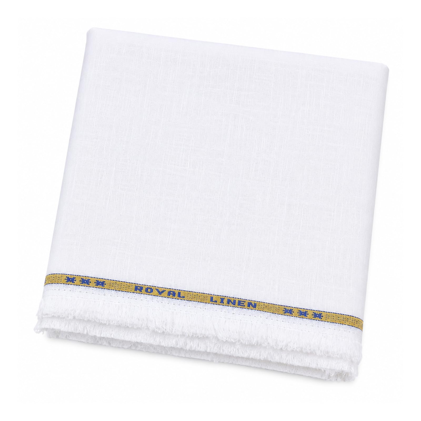 White Pure Linen Fabric 50 Lea for Men Unstitched | Premium Linen Cloth Material for Shirt Kurta Trouser | Summer Wear | Self Design | 58 Inch Width-image-43