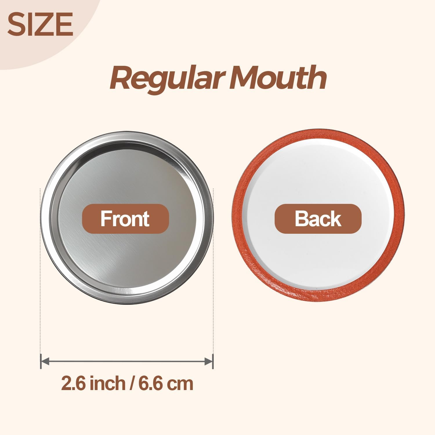 ComSaf 72 Pcs Mason Jar Lids Regular Mouth, Compatible with Electric Vacuum Sealers Canning Lids for Pickling, Fermenting, Jam Making, Canning Supplies, Fit for 2.75 inches Regular Mouth Mason Jars