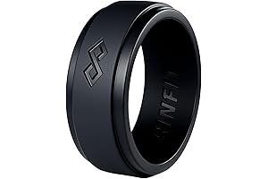 Rinfit Silicone Rings for Men - Mens Silicone Wedding Band - Infinity Silicone Ring Men
