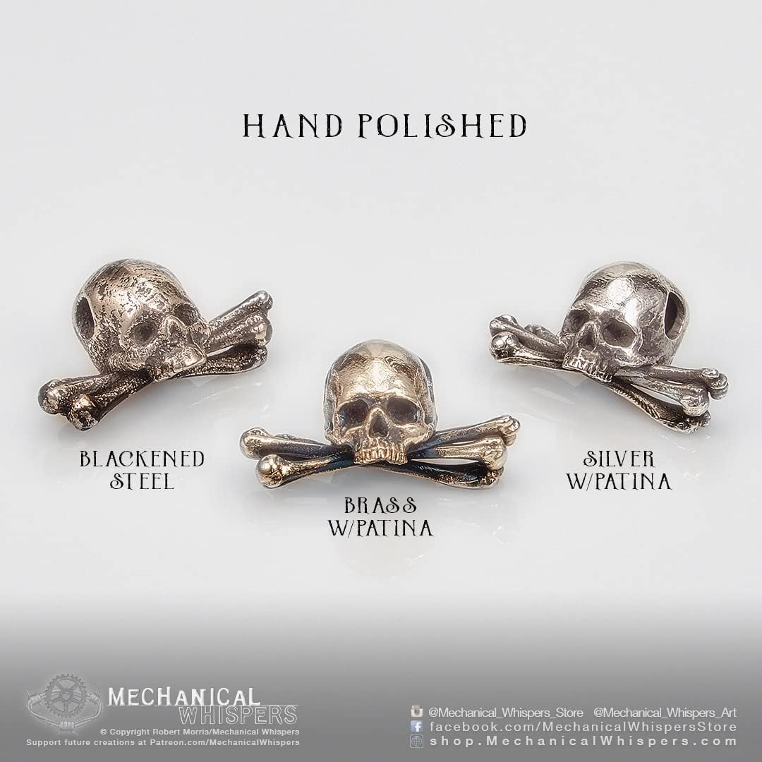 Crossbones Vertical Skull and Bone Pendant Metal Jewelry for Necklace - Image 7