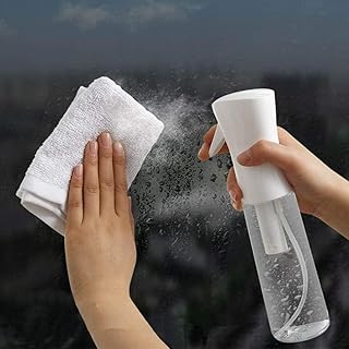 زجاجة بخاخ رذاذ ناعم من البلاستيك الشفاف 10 اونصة/300 مل لتصفيف الشعر والنباتات والتنظيف والعناية بالبشرة