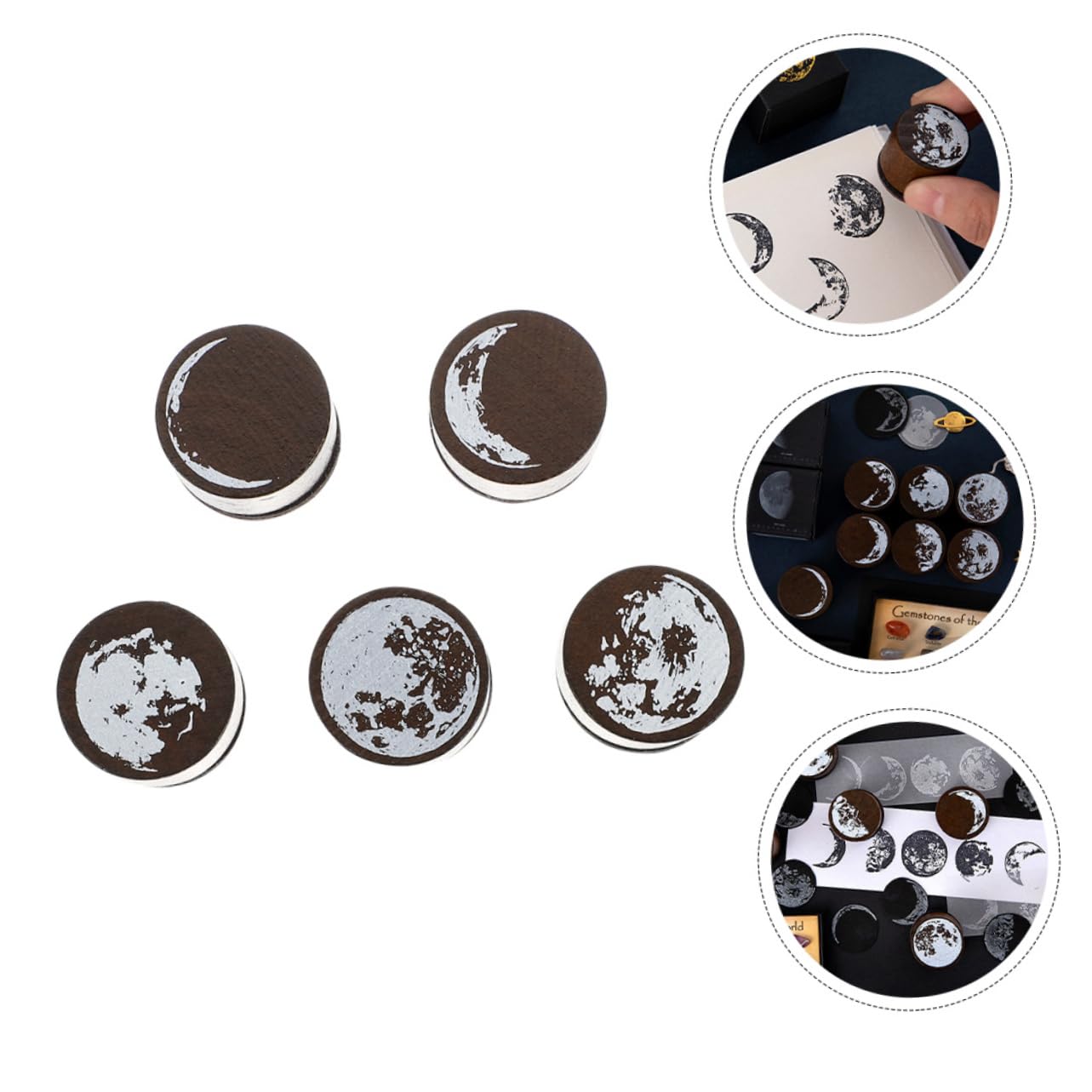 20stücke Teiliges Holzstempel Für Scrapbooking Und Journaling Zufälliger Retro-stil Langlebig Und Tragbar Für Kreative Karten Und Tagebuchgestaltung