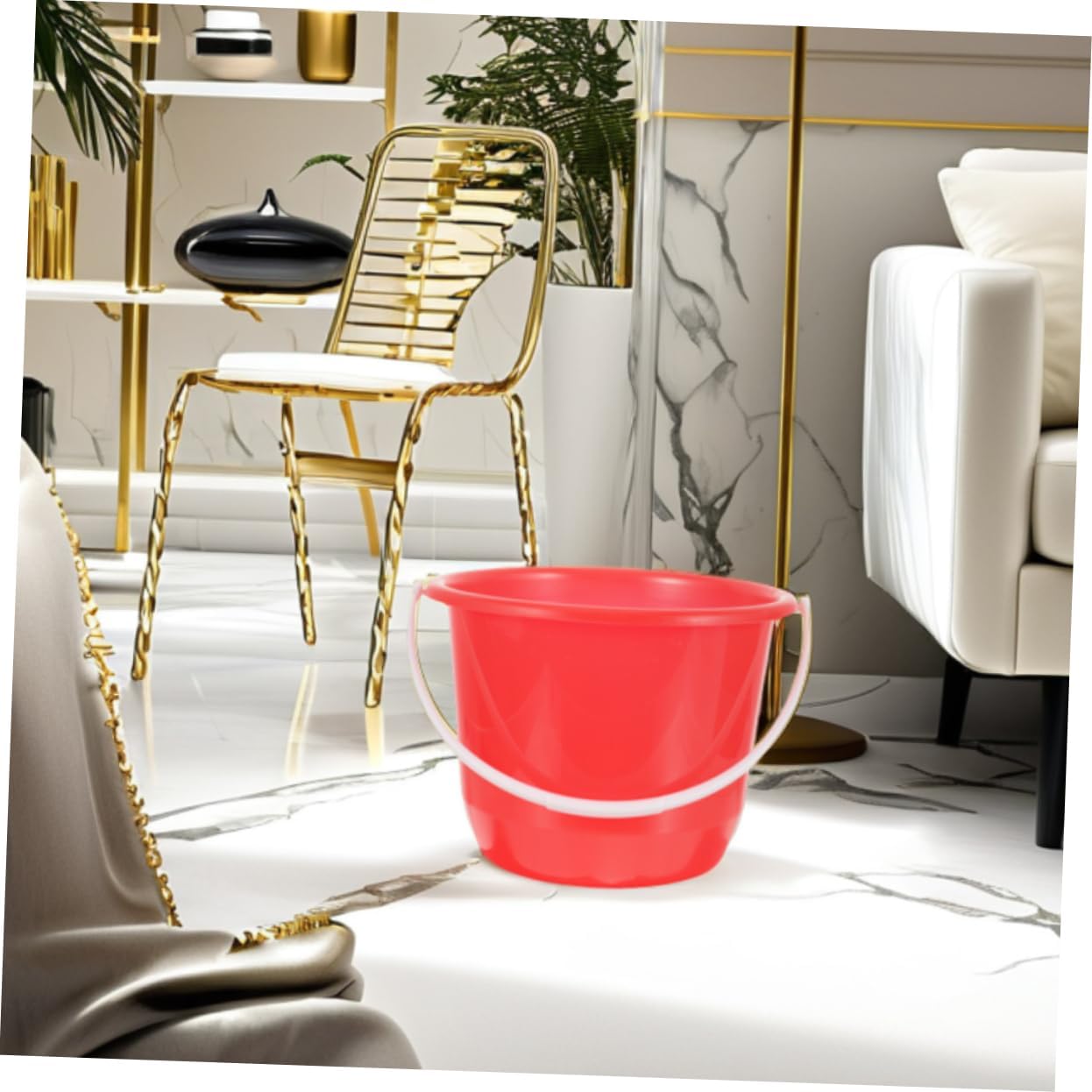 GLEAVI 2pcs Lightweight Plastic Water Bucket for Gardening Car Wash Safe Materials High Capacity Versatile for Household Use for Watering Plants and Pets