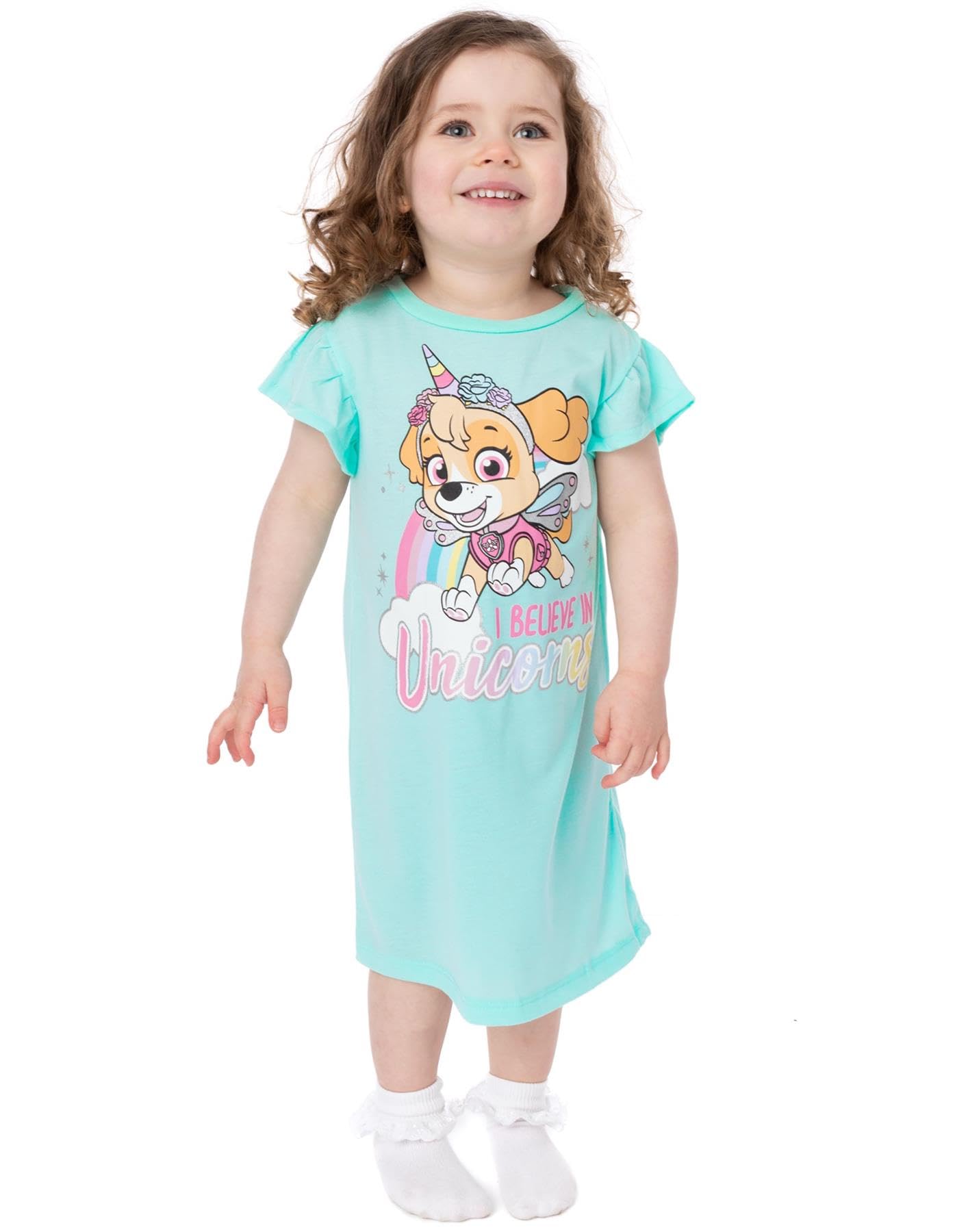 Patrulla Canina Paquete 2 camisones niñas rosa Skye unicornio vestido noche