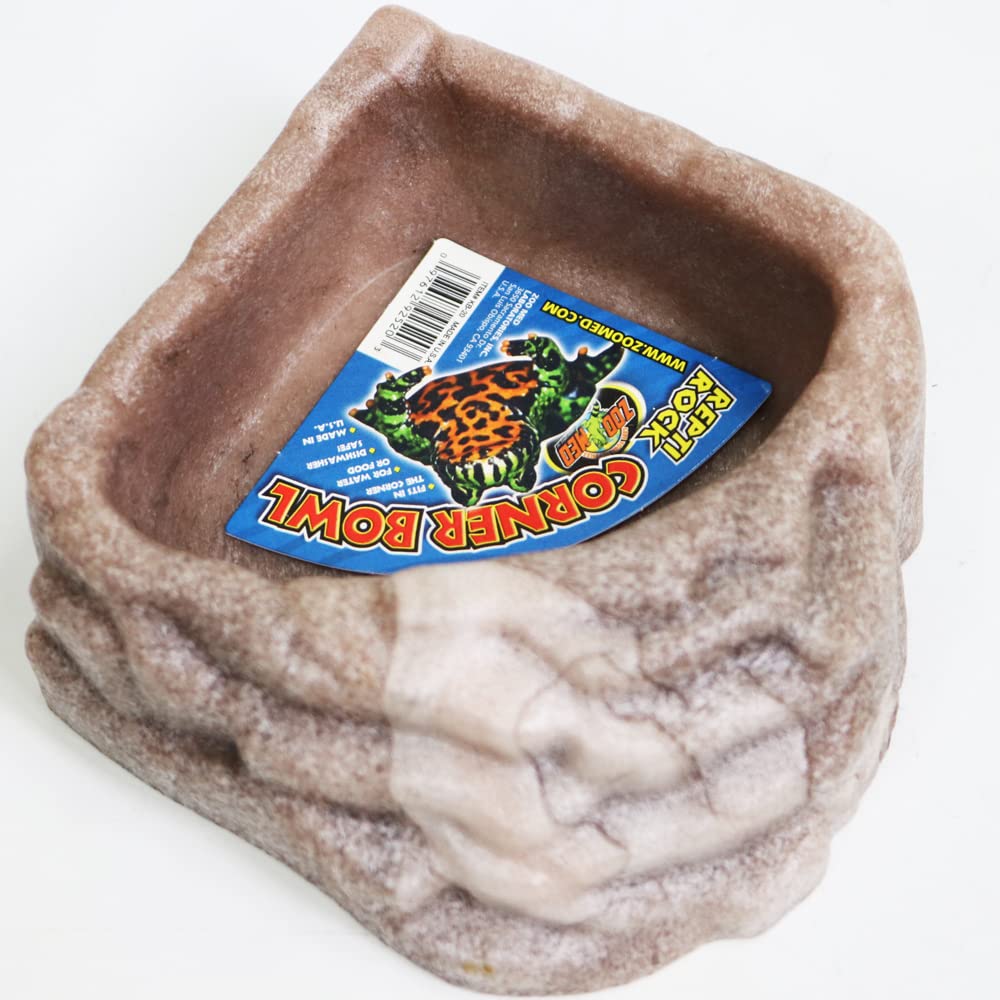 Reptile Rock Corner Water Dish, Small