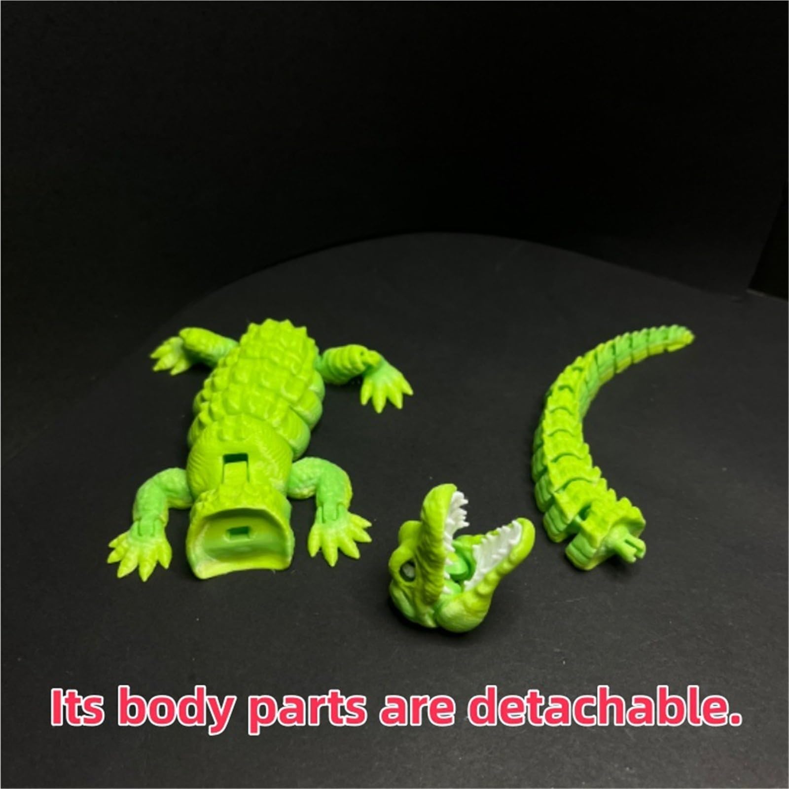 樹脂粘土　マキシム　アートドール　樹脂粘土人形 ワニ 爬虫類 Amazon.co.jp: 3Dプリント製 可動式ワニのフィギュア — 顎と目が動く