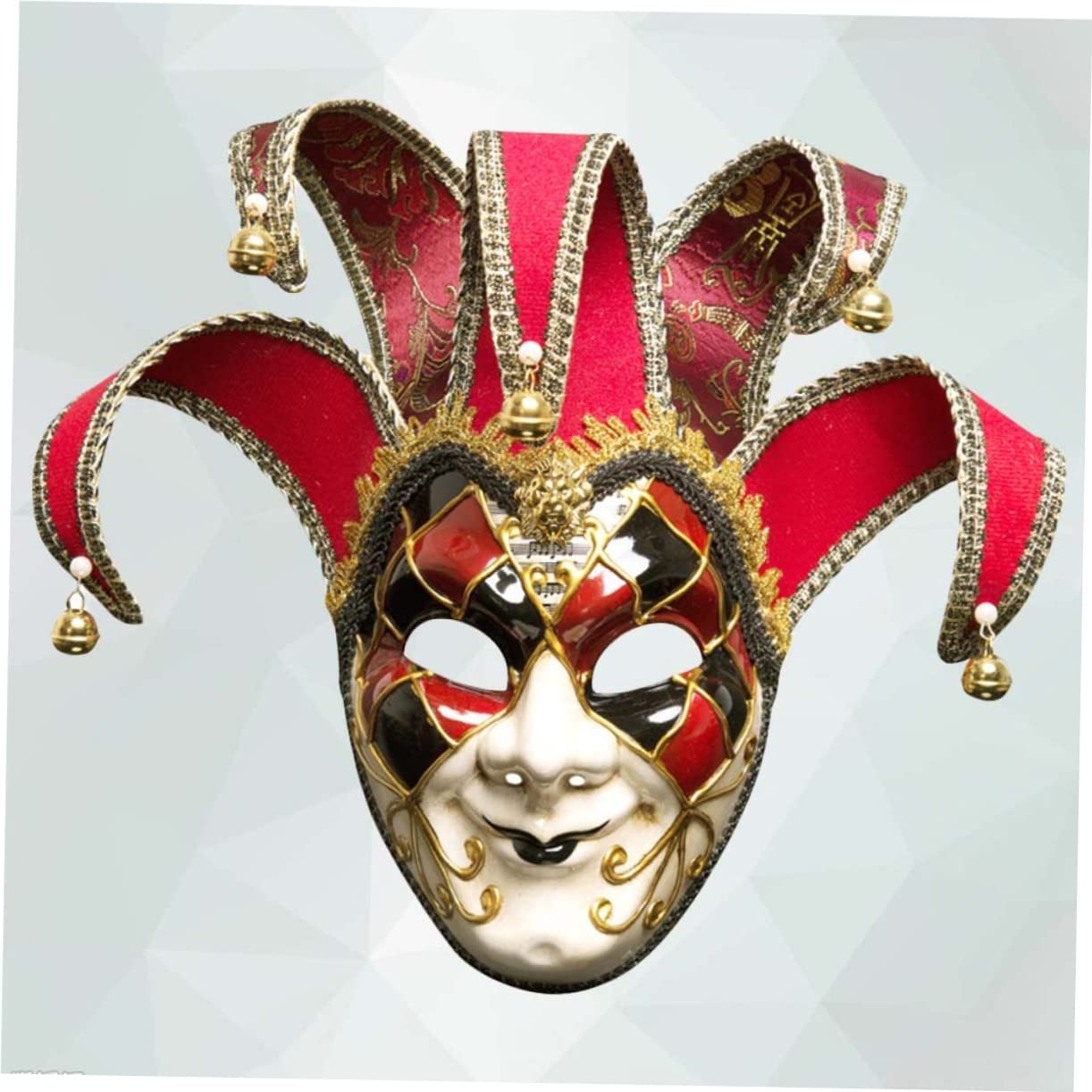 ABOOFAN Máscara Veneciana Roja de Cara Completa para Disfraz de Carnaval Fiesta de Máscaras para Eventos Temáticos de Halloween o Fiestas de Disfraces