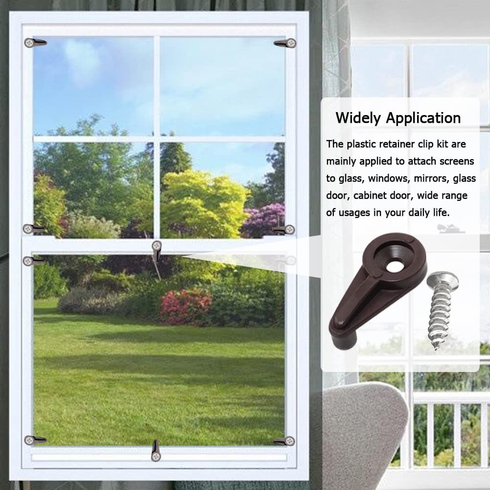 30 Pieces Glass Door Retainer Clips With Screw Glass Retainer Clips Kit