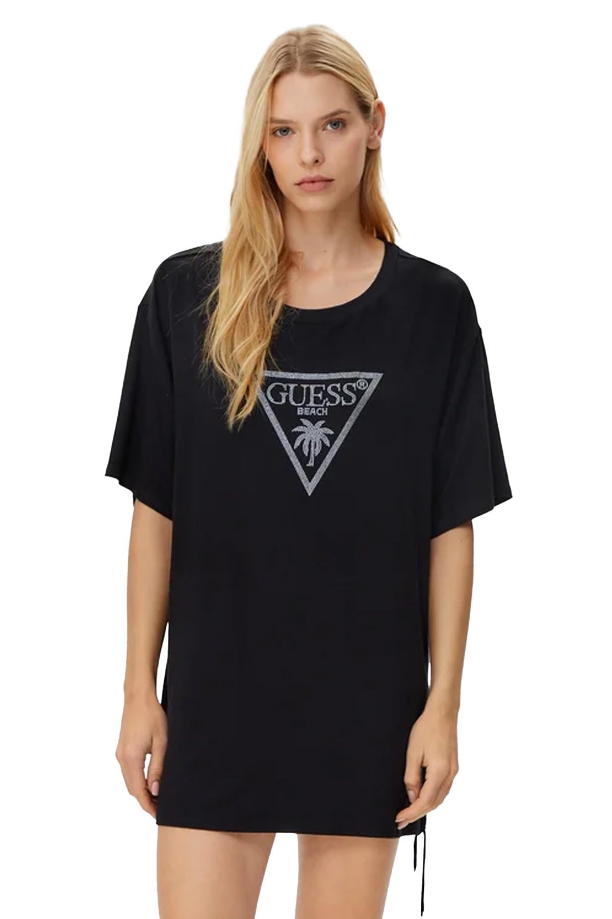 T-shirt damska Guess w kolorze czarnym z kolekcji E4GI00 K68D2