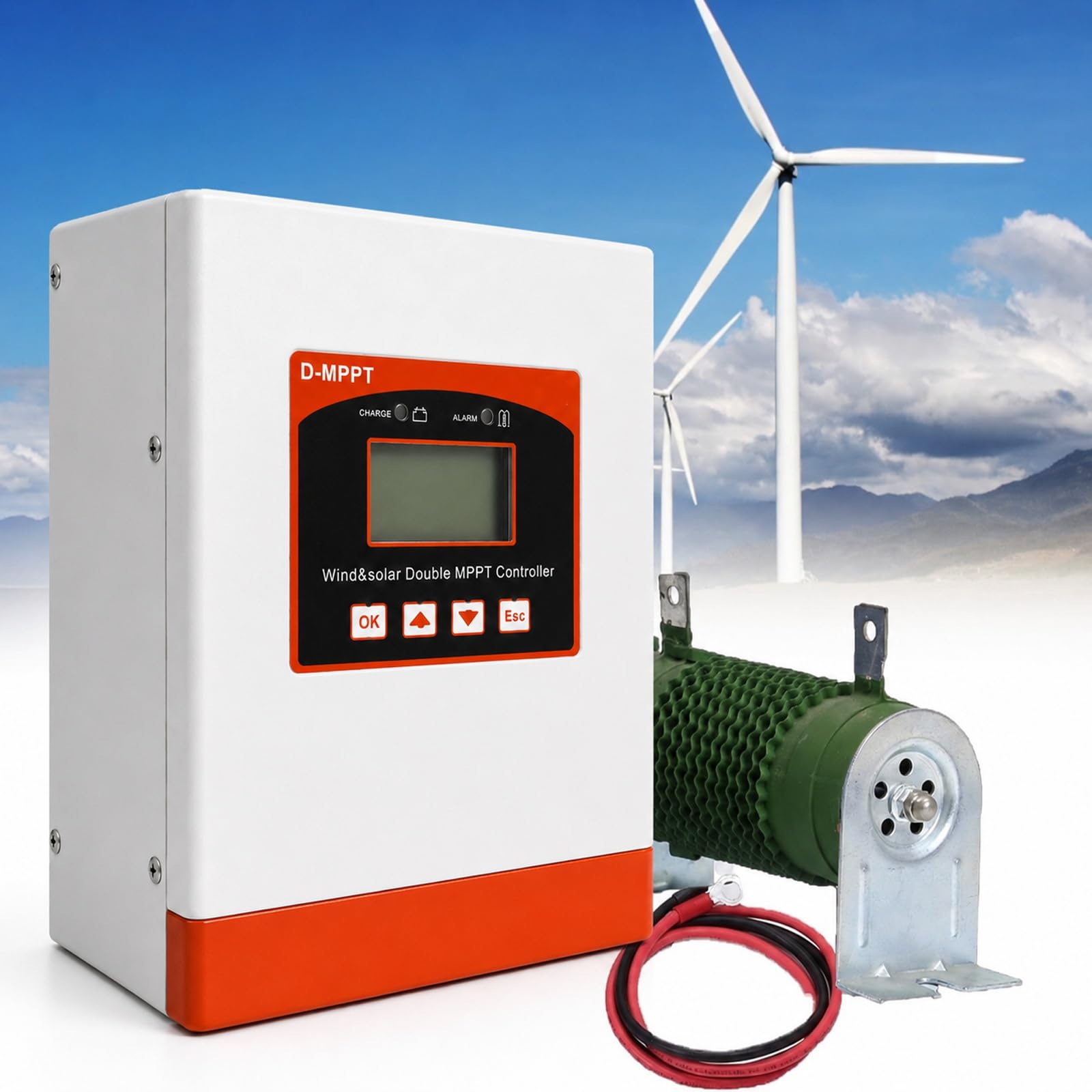 Regolatore Di Carica Ibrido Eolico E Solare Da 6000 W-15000 W, Regolatore Complementare Eolico E Solare, Ricarica Boost Mppt, Pannello Solare For Turbine Eoliche(12000,12V/24V)