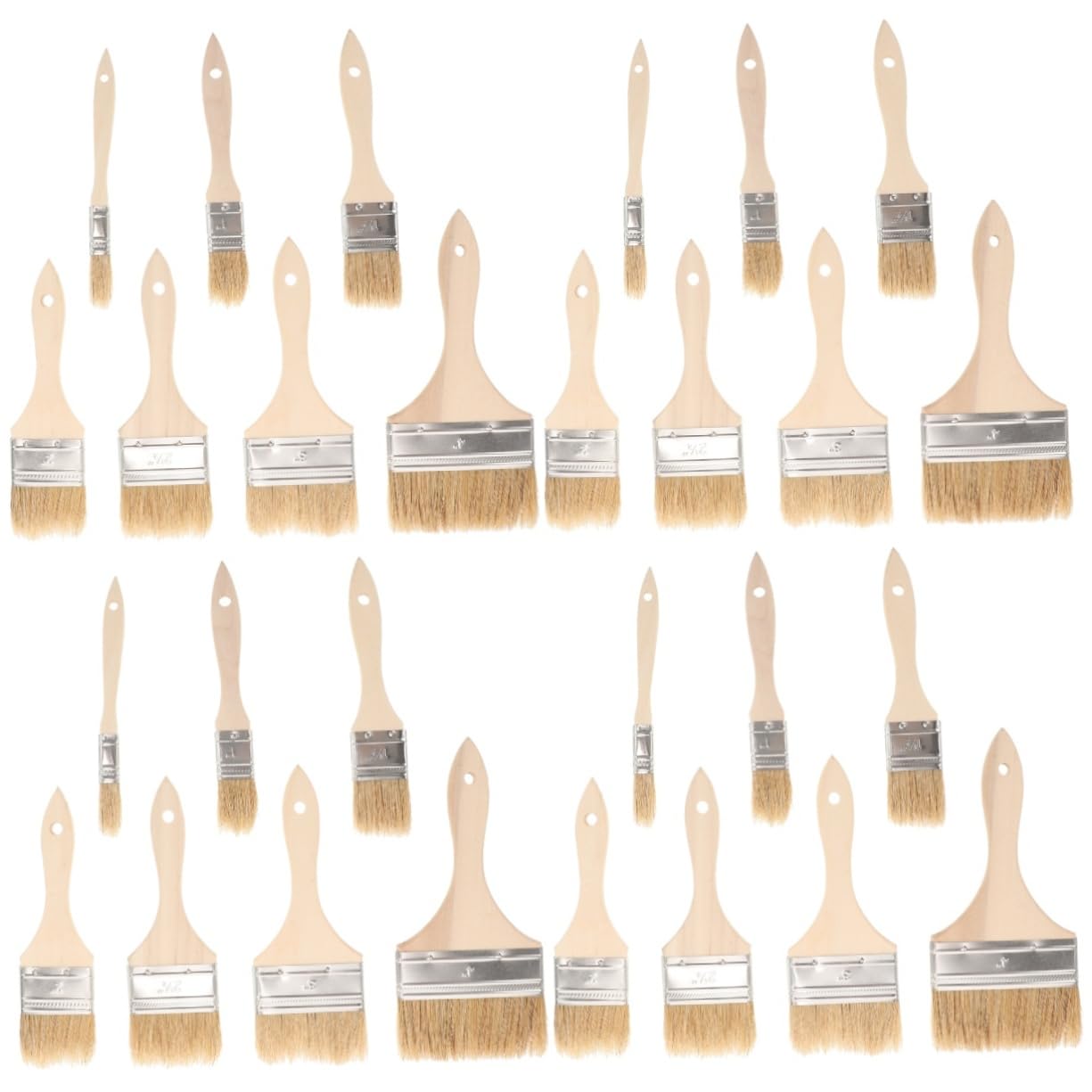 OSALADI 28stücke Teiliges Pinselset Aus Borsten Mit Holzgriffen Für Ölfarben Aquarell Und Acrylmalerei Für Künstler Anfänger Und Schüler Leicht Zu Reinigen Und Langlebig