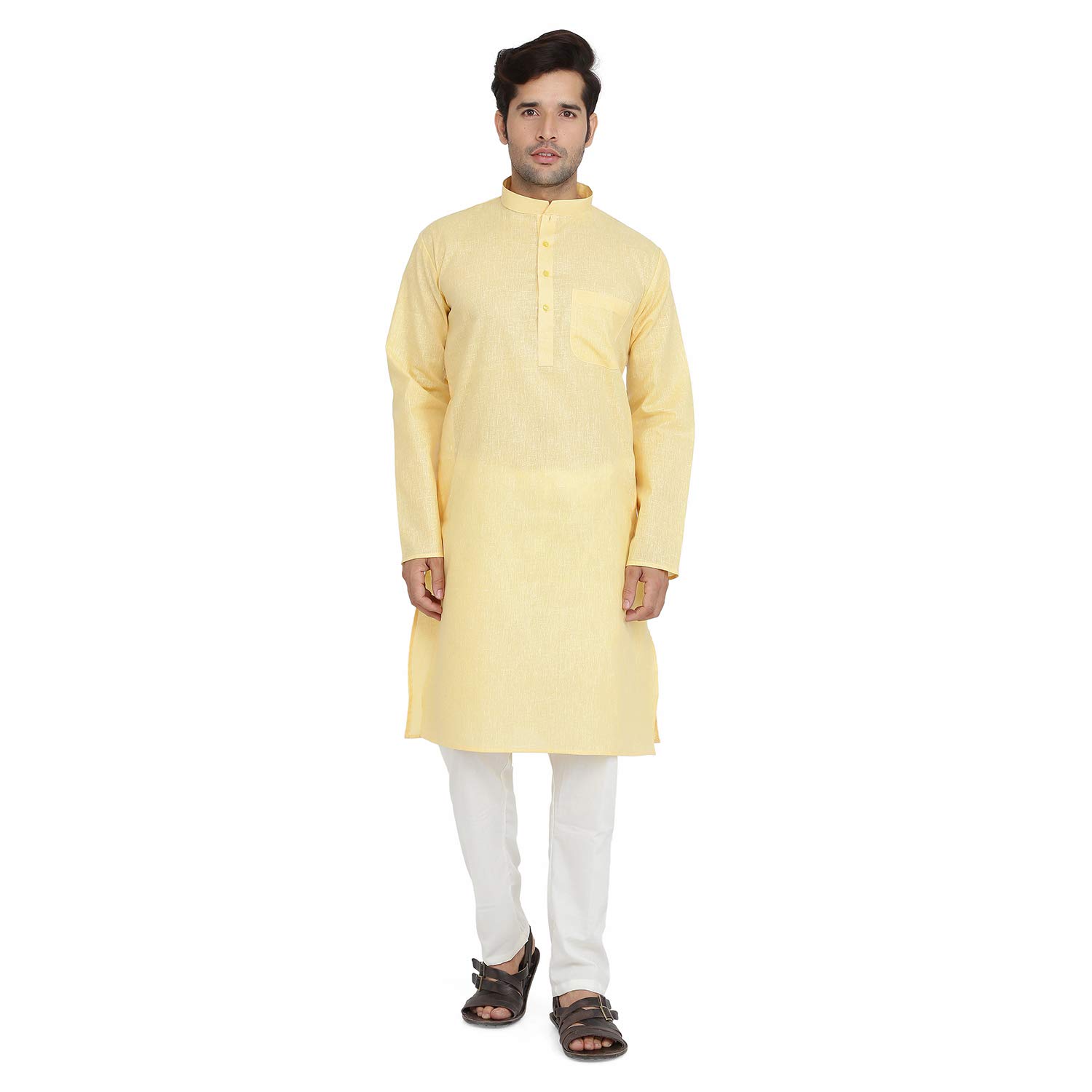 royal kurta Mens Linen Kurta Pyjama Set-picture-30