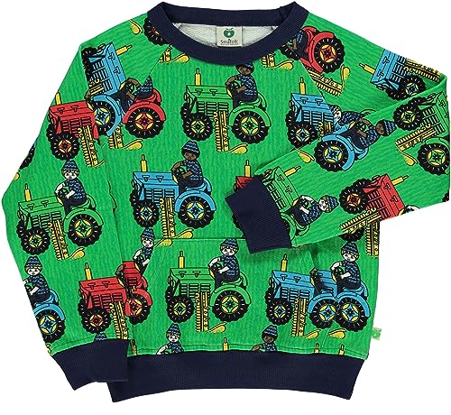 Sweatshirt Småfolk Tractor maillot de survêtement garçon en coton imprimé