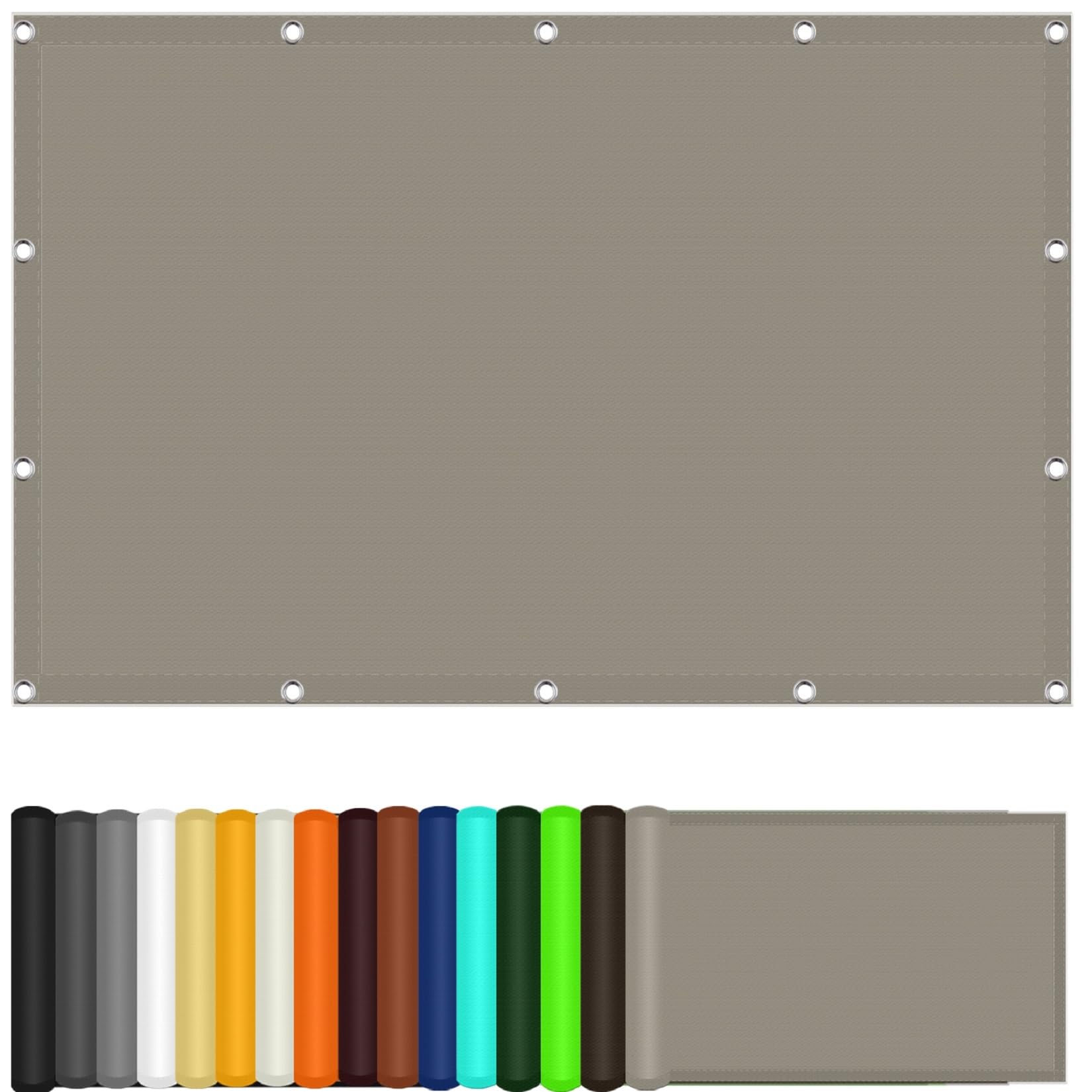KLGFBDC Khaki Shade Cloth 2x4.6m95% UV Protection for Balconies Patios Trampolines Pergolas RVs Pools Ponds CampingDurable Sunshade with Grommets