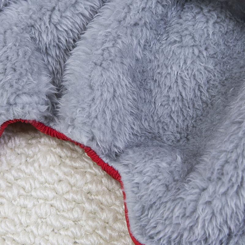 Izefia Hundemantel Haustierbekleidung Overall Winddicht Kaltes Wetter Mäntel 4 Beine Jacke Viel Glück Warm Winter Dicke Kleidung Wasserdicht Schneedicht Baumwollmantel für Kleinen Hund Mittlere Katze