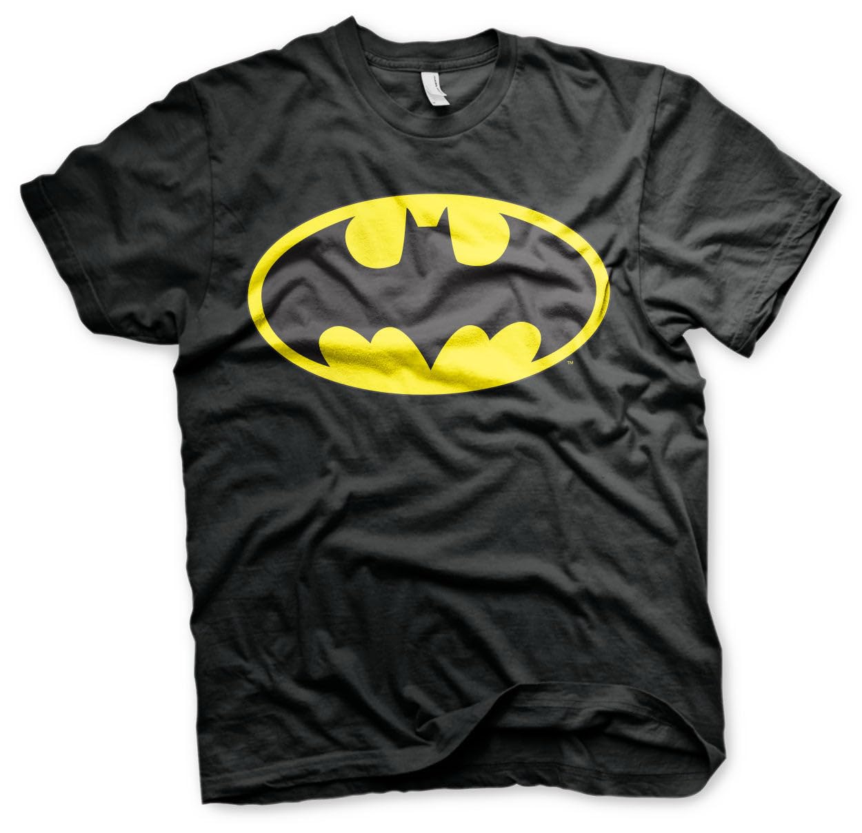 BATMAN Officially Licensed Signal Logo Mens T-Shirt (Black), XXXXX-Large