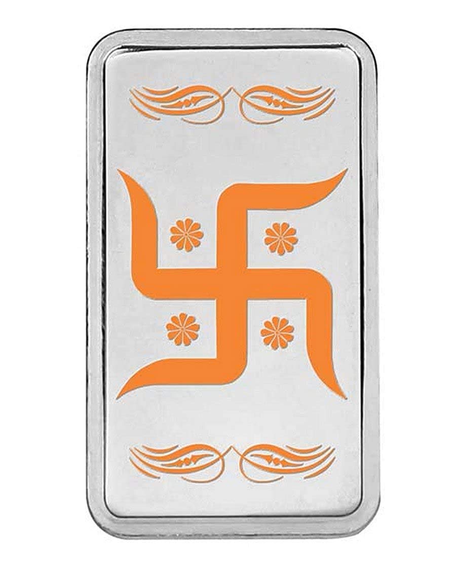 20g (999.9) Swastik Silver Colour Bar