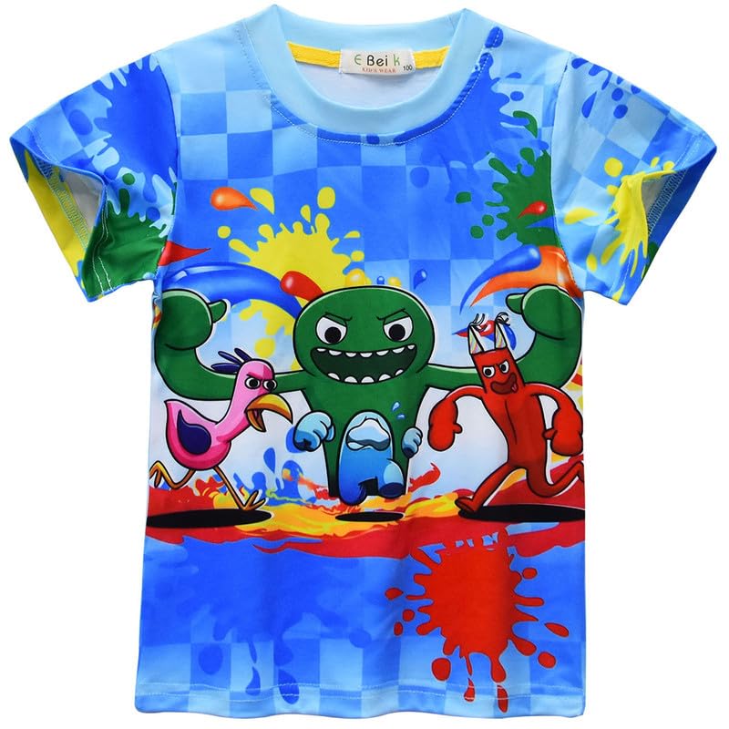 Garten Camisetas banban para Niña Niño Niños,T-Shirt Disfraz Ropa Manga Corta para de DiversióN GráFico 3D Dibujos Animados Verano Escuela Tema Disfraz Mardi Gras Navidad Fiesta Halloween