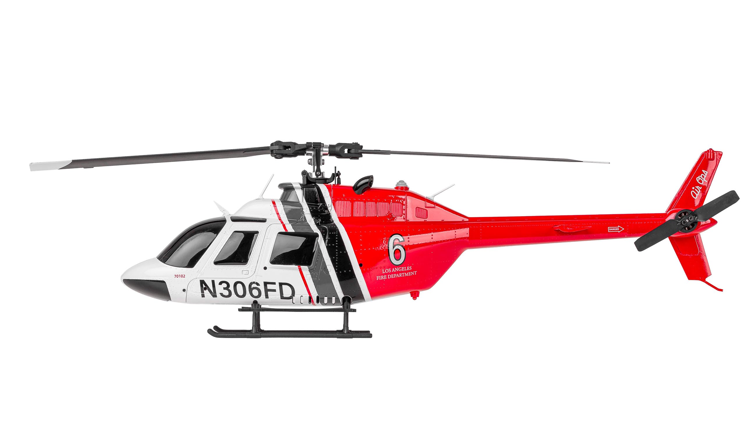Amewi Bell 206 PRO brushless CP-Helikopter 6-Kanal 6G RTF RC ferngesteuert, Weiß/Rot