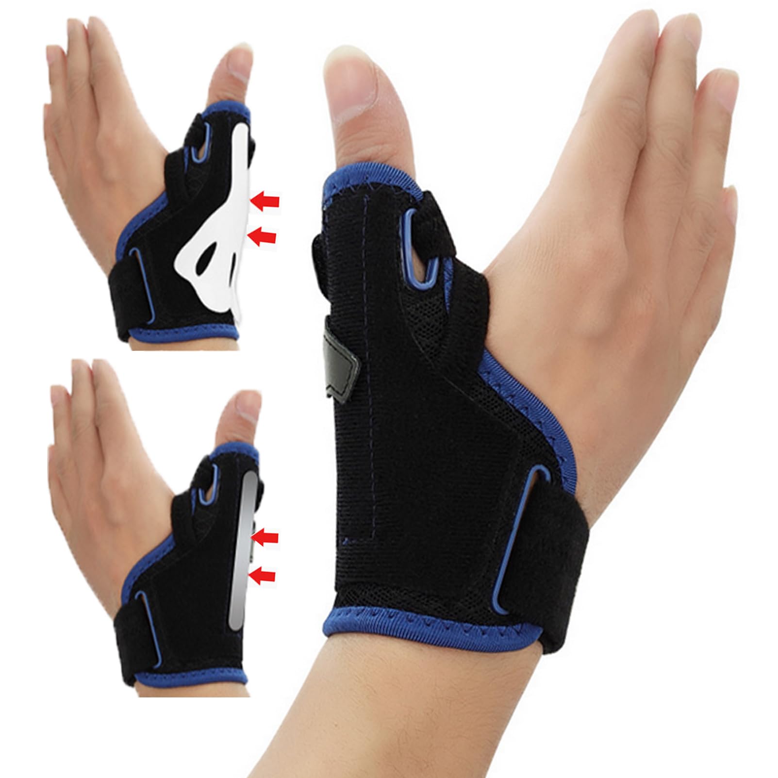 SONGQEE CMC Thumb Brace Wrist Support for Arthritis Reversible Thumb Splint for Right Left Hand Thumb Support for Pain Relief Trigger Thumb
