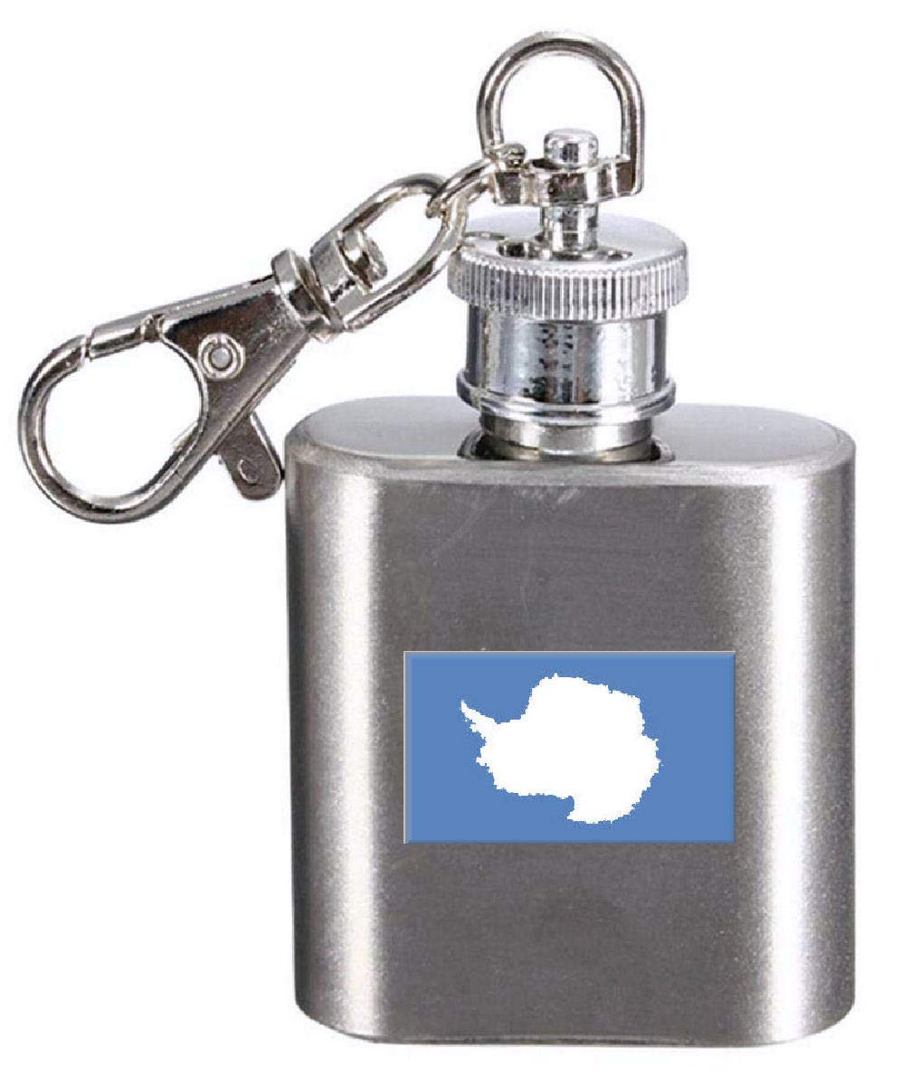 Flasque porte-clés drapeau Antarctique mini fiole alcool poche