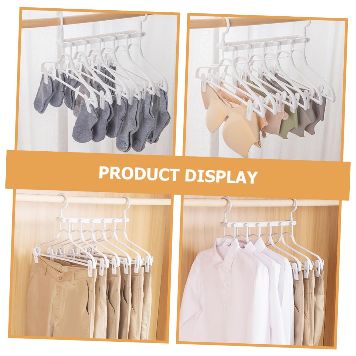 VILLFUL Coat Hanger Flexible Hanger Foldable Laundry Rack Foldable Hangers Foldable Drying Rack Clothes Hanger Foldable Clothing Rack Foldable Garment Rack Clothes Drying Rack White
