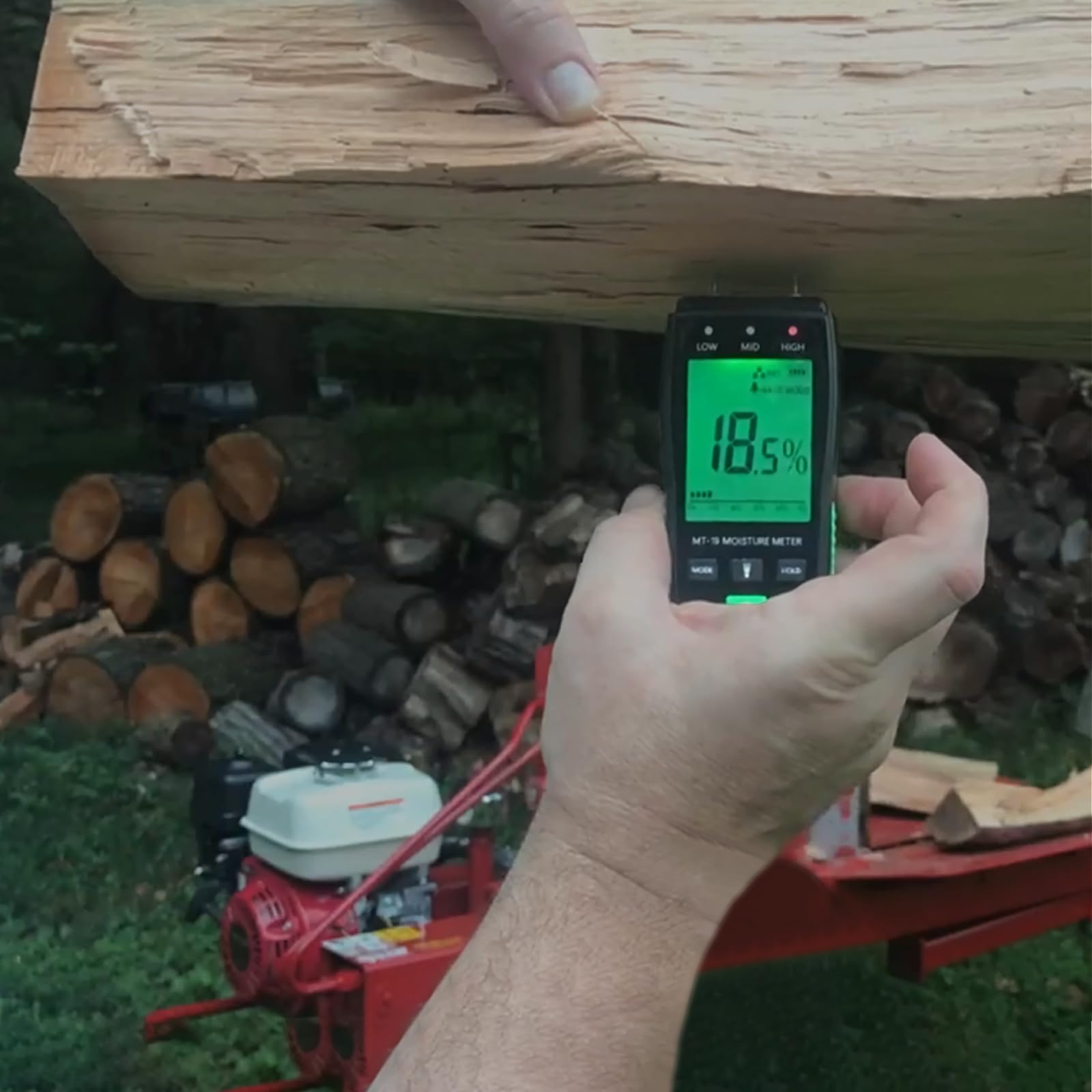 Testeur Humidité,RDINSCOS Testeur Humidité Bois avec Ecran LCD Détecteur d'Humidité pour Bois de Chauffage,Bois,Murs,Maçonnerie,Béton