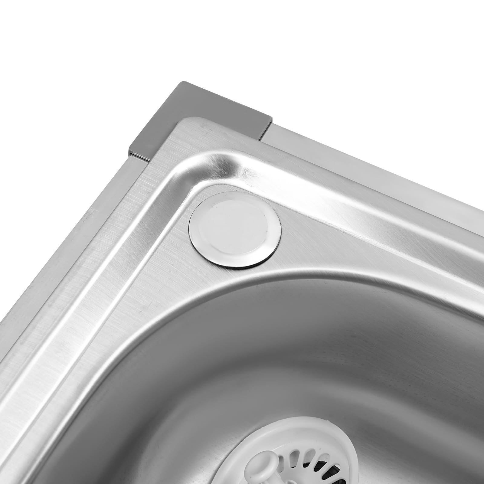 Lavello con base 201, in acciaio inox, autoportante, con rubinetto per acqua calda e fredda, capacità di carico 60 kg, con rubinetto a 360°, lavandino da campeggio (38 x 33 x 75 cm)