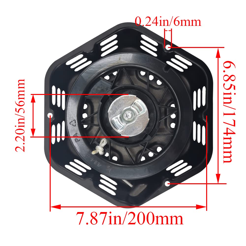 KIKITE Arrancador de retroceso para generador Champion de 420 cc, 439 cc, 459 cc, piezas de motor, pieza de repuesto #100715836-0001