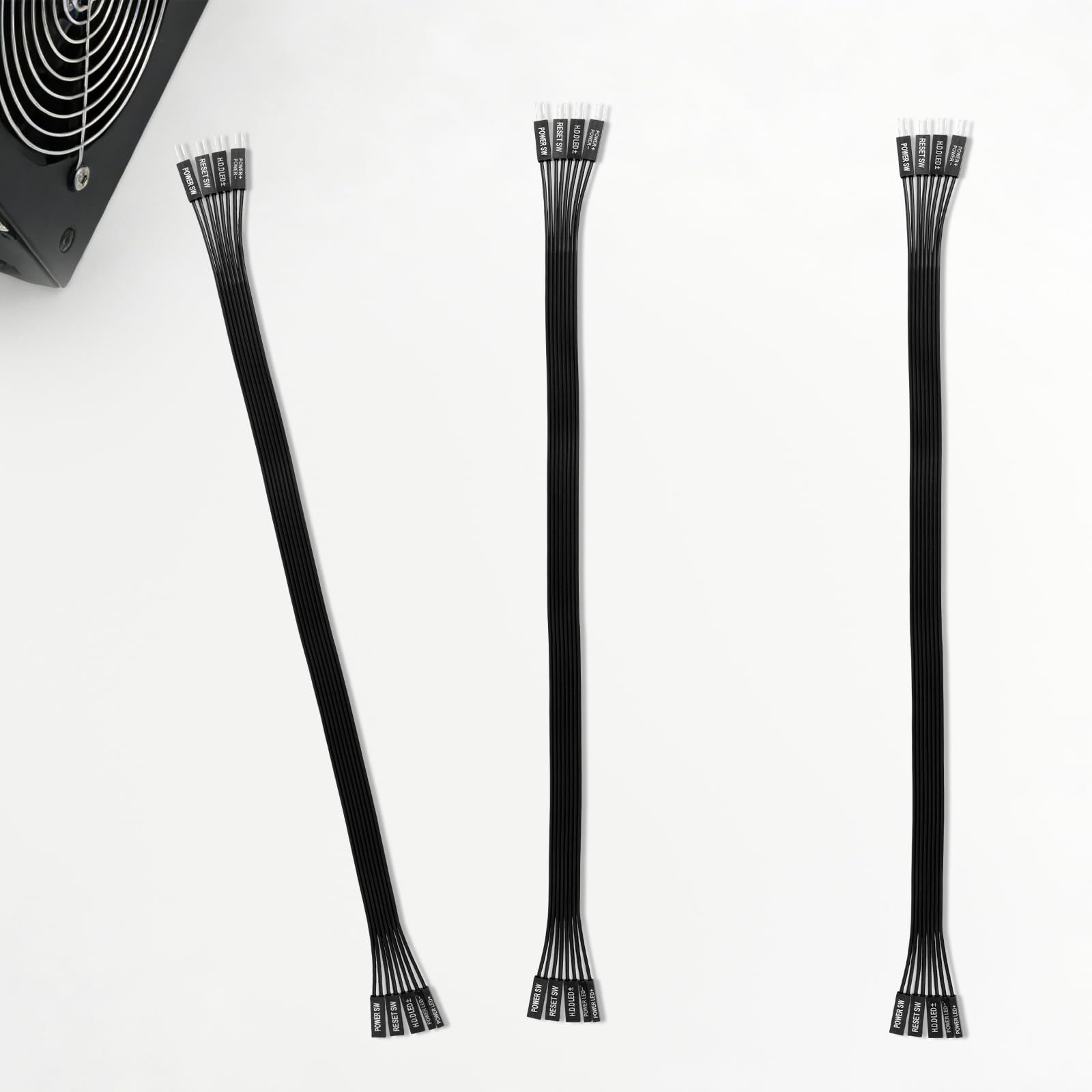 3pz Cavo Prolunga Pannello Frontale Della Scheda Madre, Nastro Piatto 24AWG Adatto per Indicatore LED del Disco Rigido Indicatore LED di Alimentazione e Interruttore Alimentazione del Computer