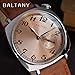 Baltany 1921 Sub-Second Homage Watch Seagull ST1701 Stainless Steel Salmon Color Square Case Men Wristwatch (V 2)