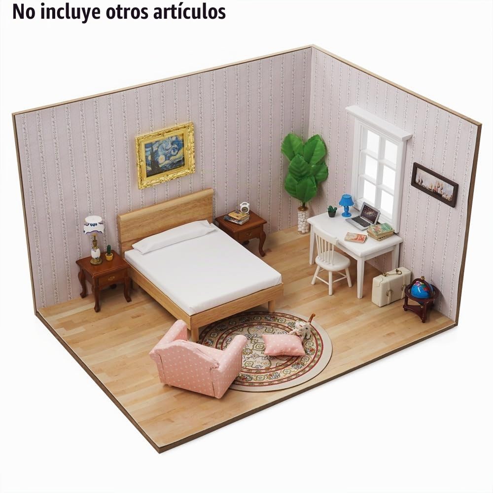 Odoria Casa de Muñecas Caja Miniatura: 1/12 Escala Caja de Exhibición para Diorama y Manualidades DIY - Mini Mueble de Madera para Muñecas Modelos