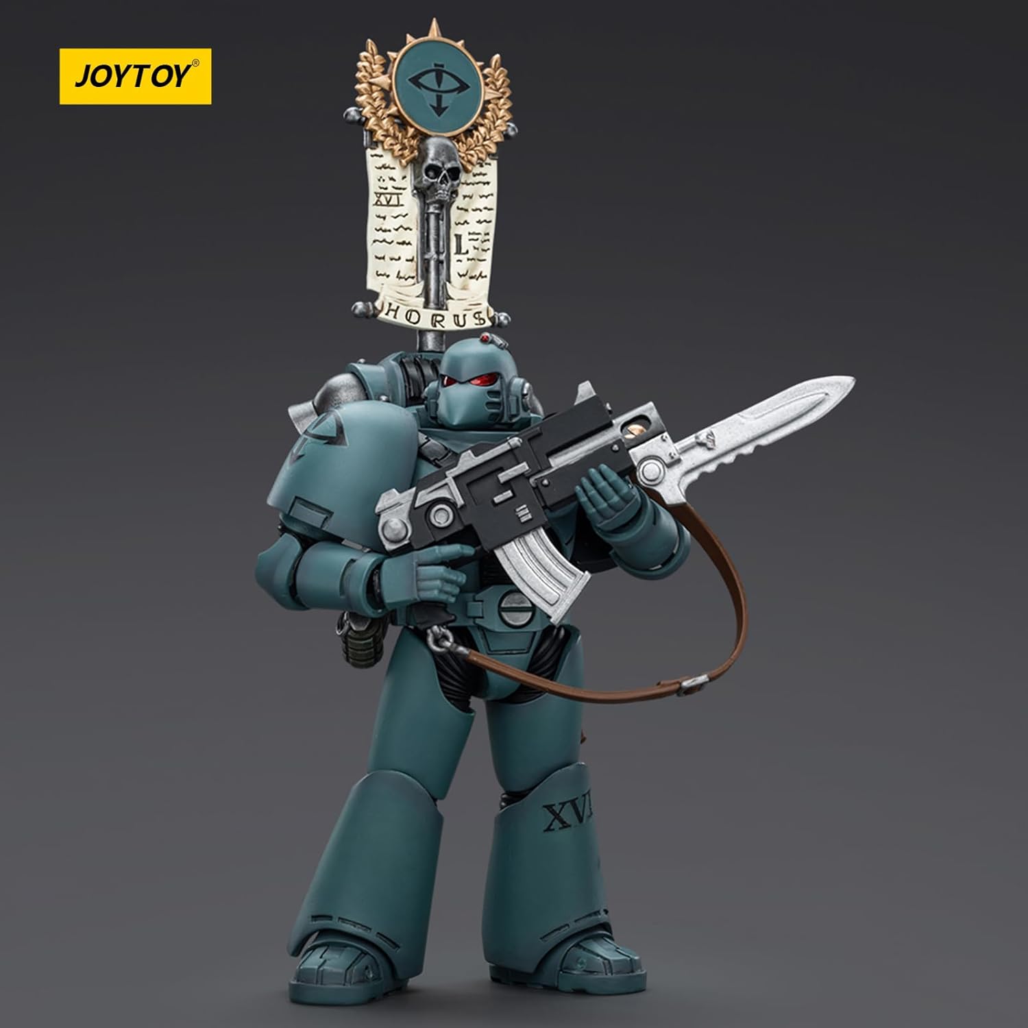 JOYTOY Warhammer 40K The Horus Heresy, JT9480 Sons of Horus MKVI Tactical Squad Legionary with Legion Vexilla 1/18 Action Figures