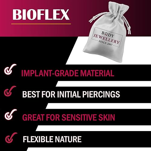 Miniatura 7 de 4 unids 0.71 oz 0.031 in L nariz Studs Flexible acrílico nariz tornillo anillos Piercing 0.098 in Crystal BOAM Pick Color