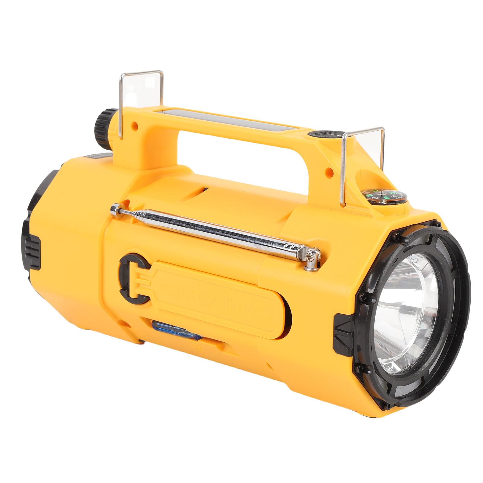 Radia Korbowe z AM FM NOAA SW, Solar Hand Crank Alert Radio z Wyświetlaczem LCD, Przenośne Radiotelefony z ładowarką komórkową, latarką, lampą do Odczytu, Gniazda Słuchawkowego